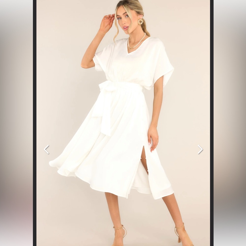 Tickets To Paradise White Midi Dress